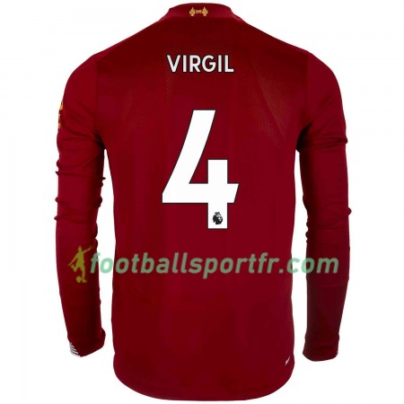 Tenue Liverpool Virgil van Dijk 4 Domicile 2019-2020 Maillot de Foot ML